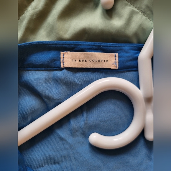 12 Rue Collette medium blue blouse - Picture 4 of 5